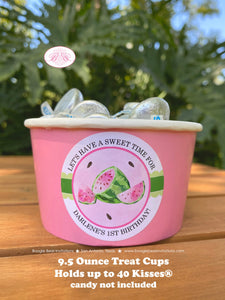 Pink Watermelon Party Treat Cups Candy Food Buffet Appetizer Birthday Girl One In Melon Green Boogie Bear Invitations Darlene Theme