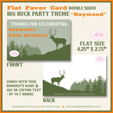 Load image into Gallery viewer, Deer Hunting Birthday Favor Party Card Tent Place Food Appetizer Folded Tag Big Buck Elk Hunting Boy Boogie Bear Invitations Raymond Theme