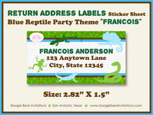 Load image into Gallery viewer, Reptile Birthday Party Invitation Photo Blue Snake Lizard Frog Chameleon Boogie Bear Invitations Francois Theme Paperless Printable Printed
