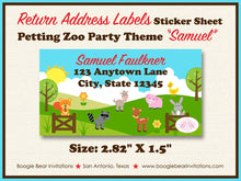 Load image into Gallery viewer, Petting Zoo Birthday Party Invitation Farm Animals Boy Girl Country Barn Boogie Bear Invitations Samuel Theme Paperless Printable Printed