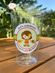 Autumn Girl Party Beverage Cups Plastic Drink Birthday Harvest Fall Pumpkin Farm Bird Woodland Animals Boogie Bear Invitations Georgia Theme