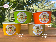 Load image into Gallery viewer, Autumn Girl Party Treat Cups Food Buffet Paper Birthday Harvest Fall Pumpkin Woodland Animals Rustic Boogie Bear Invitations Georgia Theme