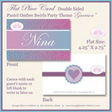 Load image into Gallery viewer, Valentine&#39;s Day Favor Party Card Tent Place Tag Food Sign Appetizer Label Birthday Pink Purple Heart Boogie Bear Invitations Garrison Theme