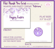 Load image into Gallery viewer, Purple Mason Jars Party Thank You Card Birthday Easter Whimsy Brunch Ladies Lavender Outdoor Boogie Bear Invitations Patterson Theme Printed