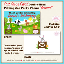 Load image into Gallery viewer, Petting Zoo Birthday Party Favor Card Place Food Tag Tent Appetizer Boy Girl Farm Animals Country Barn Boogie Bear Invitations Samuel Theme
