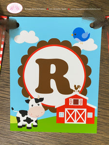 Farm Animals Happy Birthday Party Banner Petting Zoo Barn Boy Girl Horse Cow Pig Sheep Country Rooster Boogie Bear Invitations Sean Theme