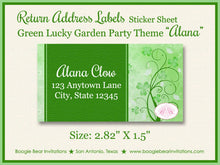 Load image into Gallery viewer, Shamrock Green Garden Baby Shower St. Patrick&#39;s Day Four Leaf Lucky Clover Boogie Bear Invitations Alana Theme Paperless Printable Printed