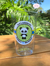 Load image into Gallery viewer, Panda Bear Birthday Party Beverage Cups Plastic Drink Boy Blue Black Yellow Green Wild Jungle Animals Boogie Bear Invitations Justin Theme