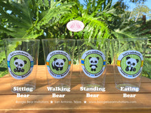 Load image into Gallery viewer, Panda Bear Birthday Party Beverage Cups Plastic Drink Boy Blue Black Yellow Green Wild Jungle Animals Boogie Bear Invitations Justin Theme