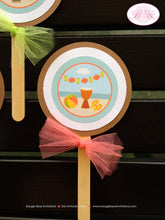 Load image into Gallery viewer, Hawaiian Beach Party Cupcake Toppers Luau Birthday Summer Girl Hawaii Ocean Tiki Flip Flop Swim Swimming Boogie Bear Invitations Alani Theme