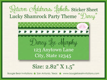 Load image into Gallery viewer, Lucky Shamrock Birthday Party Invitation Photo St Patricks Day Green 1st 2nd Boogie Bear Invitations Darcy Theme Paperless Printable Printed