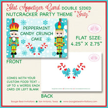 Load image into Gallery viewer, Nutcracker Birthday Party Favor Card Appetizer Food Place Sign Label Winter Christmas Boy Girl Ballet Boogie Bear Invitations Fritz Theme