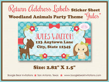 Load image into Gallery viewer, Woodland Animals Baby Shower Invitation Forest Creatures Birthday Party 1st Boogie Bear Invitations Jules Theme Paperless Printable Printed