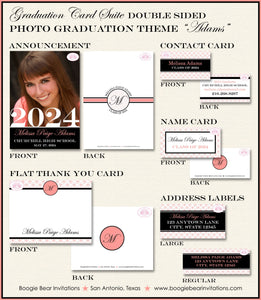 Modern Photo Graduation Announcement Thank You Contact Name Cards Grad Boogie Bear Invitations Modern Photo Graduation Announcement Thank You Contact Name Cards Grad Boogie Bear Invitations