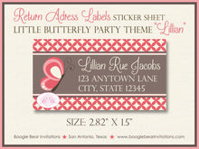 Load image into Gallery viewer, Little Butterfly Baby Shower Invitation Red Pink Girl Garden Grow Spring Boogie Bear Invitations Lillian Theme Paperless Printable Printed
