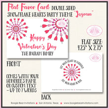 Load image into Gallery viewer, Snowflake Hearts Valentine&#39;s Party Favor Card Tent Appetizer Place Food Label Red Pink Day Love Snow Boogie Bear Invitations Ingram Theme