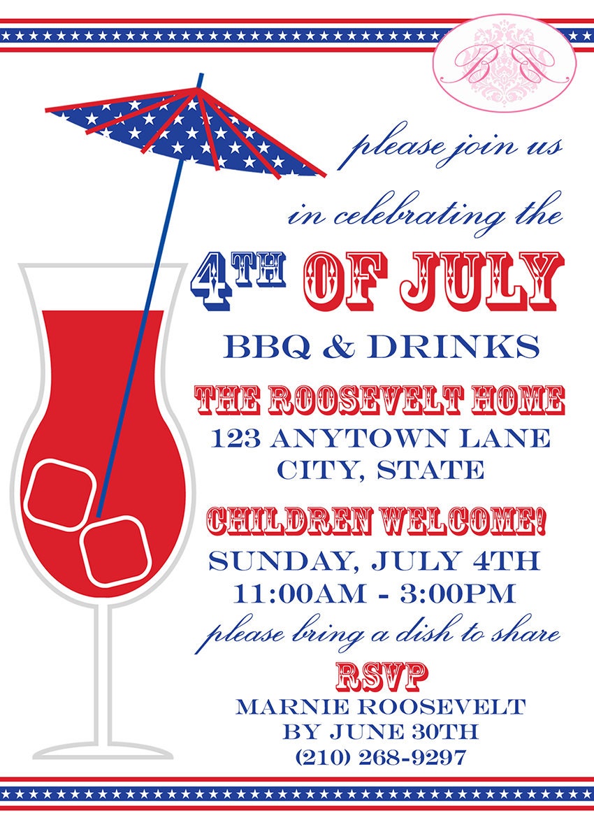 4th Of July Invitation Wording 4th of july invitation wording