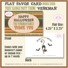 Load image into Gallery viewer, Toxic Sludge Party Favor Card Tent Appetizer Place Food Sign Tag Halloween Slime Black Bat Cat Boogie Bear Invitations Venkman Theme Printed