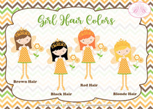 Load image into Gallery viewer, Fall Fairy Birthday Party Favor Card Place Food Appetizer Princess Girl Garden Fairies Autumn Pumpkin Boogie Bear Invitations Amber Theme