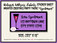 Load image into Gallery viewer, Haunted Cocktails Party Invitation Halloween Spooky Spider Drinks Cake Boogie Bear Invitations Spellman Theme Paperless Printable Printed