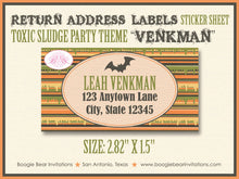 Load image into Gallery viewer, Toxic Sludge Halloween Party Invitation Spooky Slime Sewer Black Bat Cat Boogie Bear Invitations Venkman Theme Paperless Printable Printed