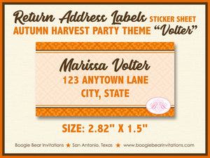 Thanksgiving Dinner Party Invitation Autumn Fall Harvest Brown Orange Retro Boogie Bear Invitations Volter Theme Paperless Printable Printed
