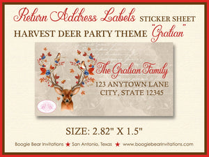 Thanksgiving Harvest Deer Party Invitation Autumn Fall Woodland Animals Boogie Bear Invitations Gratian Theme Paperless Printable Printed