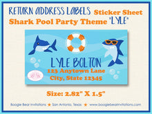 Load image into Gallery viewer, Shark Pool Birthday Party Invitation Photo Swim Swimming Ocean Beach Splash Boogie Bear Invitations Lyle Theme Paperless Printable Printed