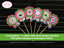 Load image into Gallery viewer, Lucky Charm Birthday Party Centerpiece Set Pink St. Patrick&#39;s Day Green Shamrock 4 Leaf Clover Display Boogie Bear Invitations Eileen Theme