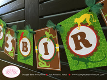 Load image into Gallery viewer, Rainforest Birthday Party Package Reptile Jungle Girl Boy Snake Gecko Frog Parrot Wild Zoo Rain Forest Boogie Bear Invitations Mowgli Theme