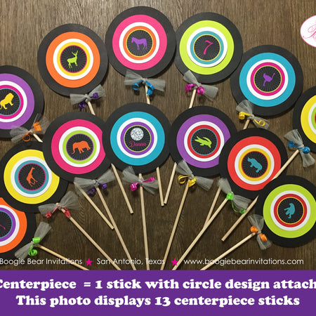 Disco Dance Birthday Party Centerpieces Wild Animals Girl Boy 60s Retro 70s Exotic Elephant Giraffe Zoo Boogie Bear Invitations Donna Theme