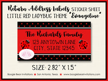 Load image into Gallery viewer, Ladybug Birth Announcement Photo Baby Girl Lady Bug Red Black Polka Dot Boogie Bear Invitations Evangeline Theme Paperless Printable Printed