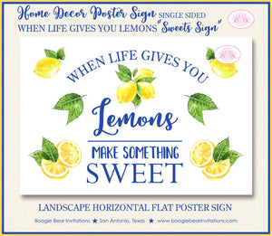 Lemon Apple When Life Gives You Lemons Home Decor Sign Poster Farmhouse Rustic Country Orchard Lemonade Boogie Bear Invitations Lemon Theme