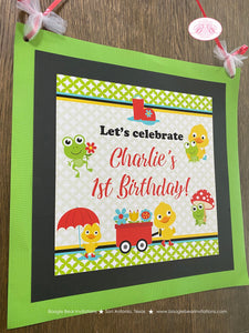 Frog Duck Birthday Party Door Banner Happy Welcome Spring Boy Girl April Showers Bring May Flowers Kid Boogie Bear Invitations Charlie Theme