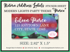 Christmas Winter Party Invitation Holiday Cheer New Year's Modern Lights Boogie Bear Invitations Pierce Theme Paperless Printable Printed