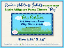 Load image into Gallery viewer, Little Alligator Baby Shower Invitation Boy Girl Green Birthday Party Chomp Boogie Bear Invitations Tory Theme Paperless Printable Printed