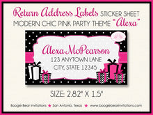 Load image into Gallery viewer, Modern Chic Pink Baby Shower Invitation Girl Black Hot Magenta Black White Boogie Bear Invitations Alexa Theme Paperless Printable Printed