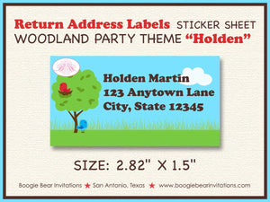 Woodland Animals Birthday Party Invitation Fox Deer Raccoon Forest Boy Girl Boogie Bear Invitations Holden Theme Paperless Printable Printed