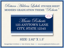 Load image into Gallery viewer, Modern Photo Graduation Announcement Party Boy Girl Navy Blue Light Sky Boogie Bear Invitations Roberts Theme Paperless Printable Printed