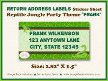 Load image into Gallery viewer, Reptile Birthday Party Invitation Snake Lizard Frog Rain Forest Jungle Gecko Boogie Bear Invitations Frank Theme Paperless Printable Printed