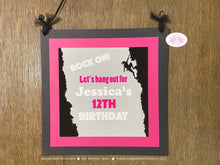Load image into Gallery viewer, Rock Climbing Birthday Party Door Banner Pink Black Grey Gray Silver Climb Bouldering Modern Girl Boogie Bear Invitations Jessica Theme