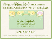 Load image into Gallery viewer, Flower Garden Baby Shower Invitation Spring Summer Floral Yellow Peach Green Boogie Bear Invitations Laura Theme Paperless Printable Printed