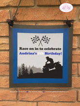 Load image into Gallery viewer, ATV Birthday Party Package Racing Teen Adult 4 Wheeler Boy Girl Quad All Terrain Vehicle Blue Black Boogie Bear Invitations Audrina Theme