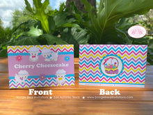 Load image into Gallery viewer, Spring Lambs Birthday Favor Party Card Tent Place Food Appetizer Folded Tag Sheep Girl Garden Picnic Boogie Bear Invitations Rachel Theme