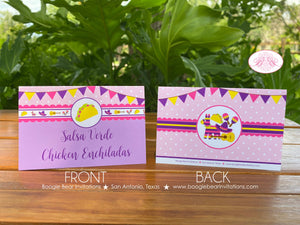 Fiesta Taco Birthday Party Package Girl Pink Yellow Purple Cinco De Mayo Mexico Parade Sombrero Guitar Boogie Bear Invitations Mariela Theme