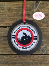 Load image into Gallery viewer, ATV Off Road Birthday Party Package Red Boy Girl Racing Quad All Terrain Vehicle Checkered Flag Black Boogie Bear Invitations Adam Theme