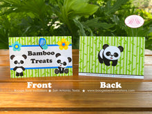 Load image into Gallery viewer, Blue Panda Bear Birthday Party Package Boy Tropical Jungle Green Black Butterfly Wild Zoo Animals Teddy Boogie Bear Invitations Justin Theme