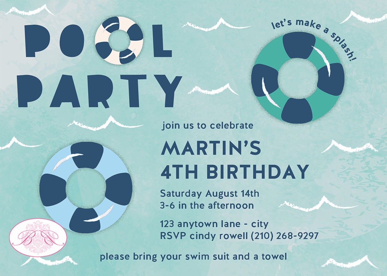 pool party dress code invitation 10 Pool Party Invitation Wording Ideas & Templates
