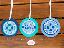 Load image into Gallery viewer, Swimming Pool Party Favor Tags Birthday Splash Bash Swim Blue Kids Green Ocean Wave Water Inner Tube Boogie Bear Invitations Martin Theme