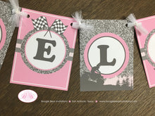 Load image into Gallery viewer, Pink ATV Baby Shower Party Package Girl Racing Quad All Terrain Vehicle Checkered Flag Black Off Road Boogie Bear Invitations Adelle Theme